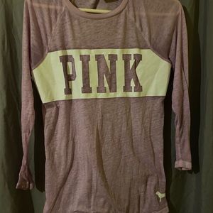 Pink long sleeve T-shirt
